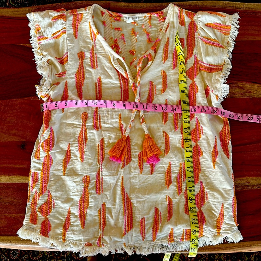 Tribal embroidered top